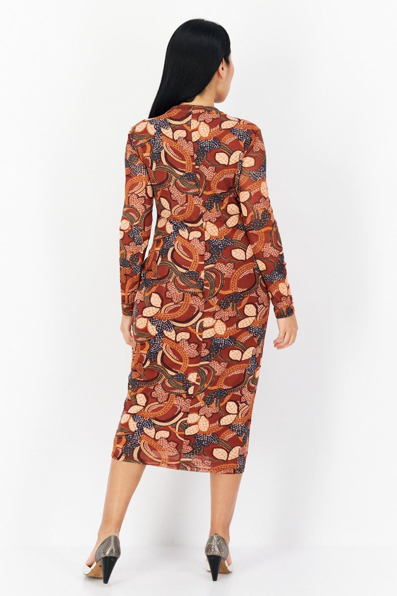 INC Women All Over Printed Casual Midi Dress, Multicolor - Image 2